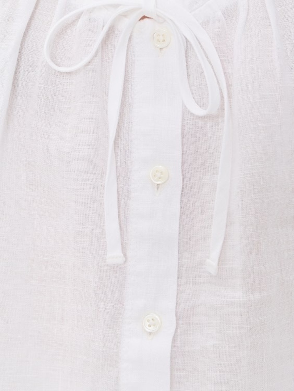 New! ALEX MILL • Sydney Linen Top in White - Picture 5 of 13